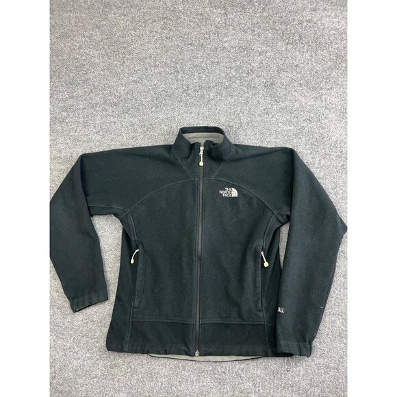The North Face Windwall Jacket Women's Medium Black Full Zip Fleece Mock Neck - Picture 1 of 10